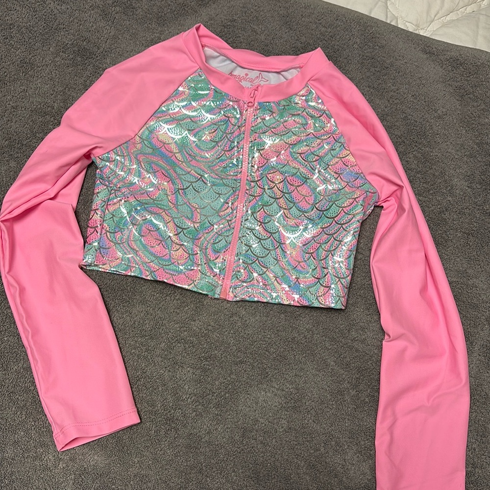 Girls Mermaid Rash Guard